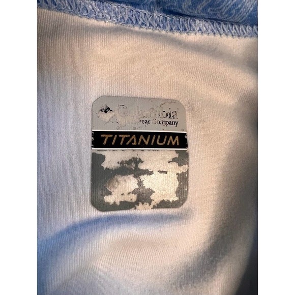 Columbia Womens Tank Top Shirt Blue Sleeveless Crew Neck Built In Bra Stretch XL - Picture 3 of 8